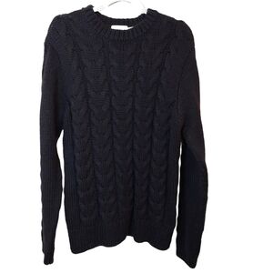 TOPMAN LADIES CABLE KNIT LONG SLEEVE SWEATER- size L